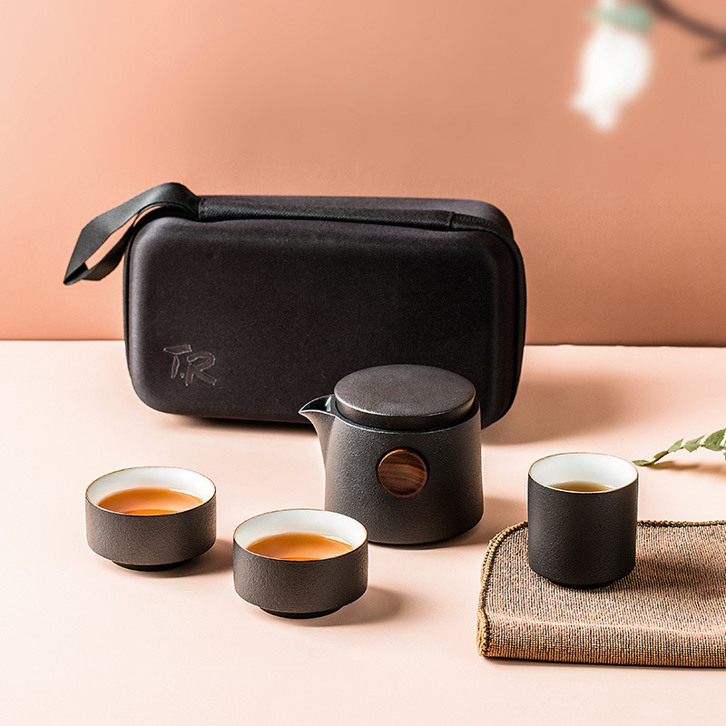 Juego de Té de Viaje Portátil de Cerámica con Tetera y Tazas para Exteriores y Regalo image 5