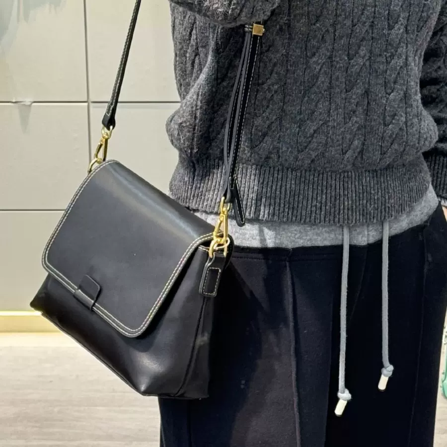 三元里源头工厂包包女通勤包头层牛皮单肩包斜挎包邮差包2025新款