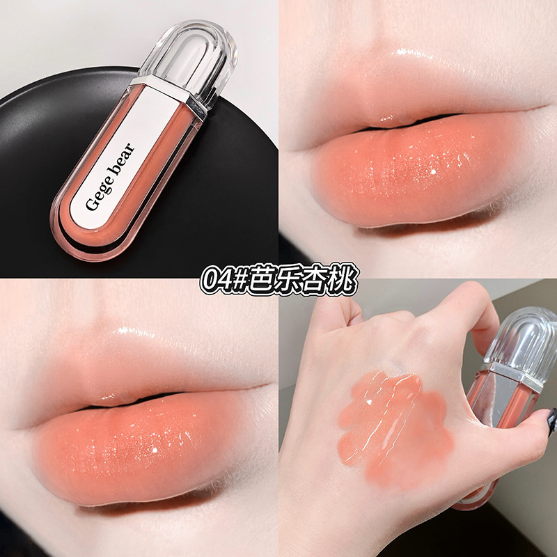 Gege bear agua humidificante, miel labial, pura voluntad, color desnudo, luz acuosa, blanqueamiento y color transfronterizo, esmalte labial para mujeres.