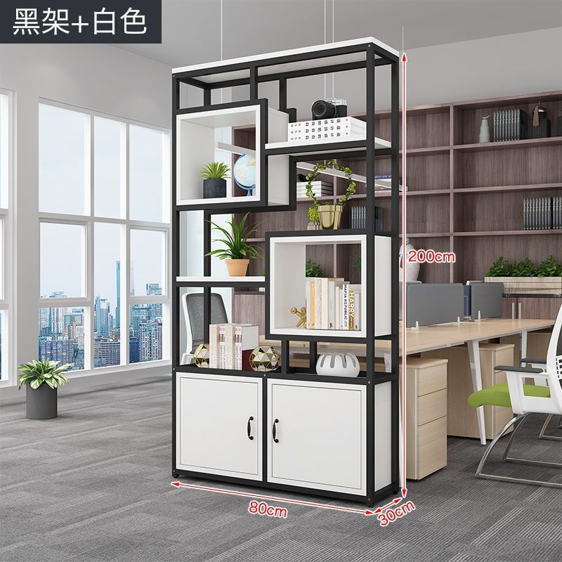 Gabinete de pantalla de sala de estar en el estante de la oficina para almacenar gabinete de partición de hierro forjado moderno combinación de gabinete de puerta de entrada
