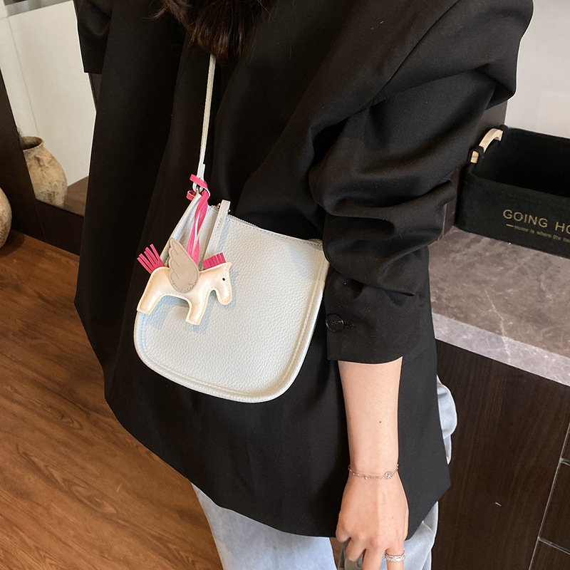 Hanfeng bolso de cuero suave para mujeres 2026 verano nuevo mini bolso de hombro bolso de viaje diario bolso