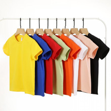 儿童T恤衫夏季新款 赛络纺全棉圆领短袖小学生幼儿园毕业班团体服