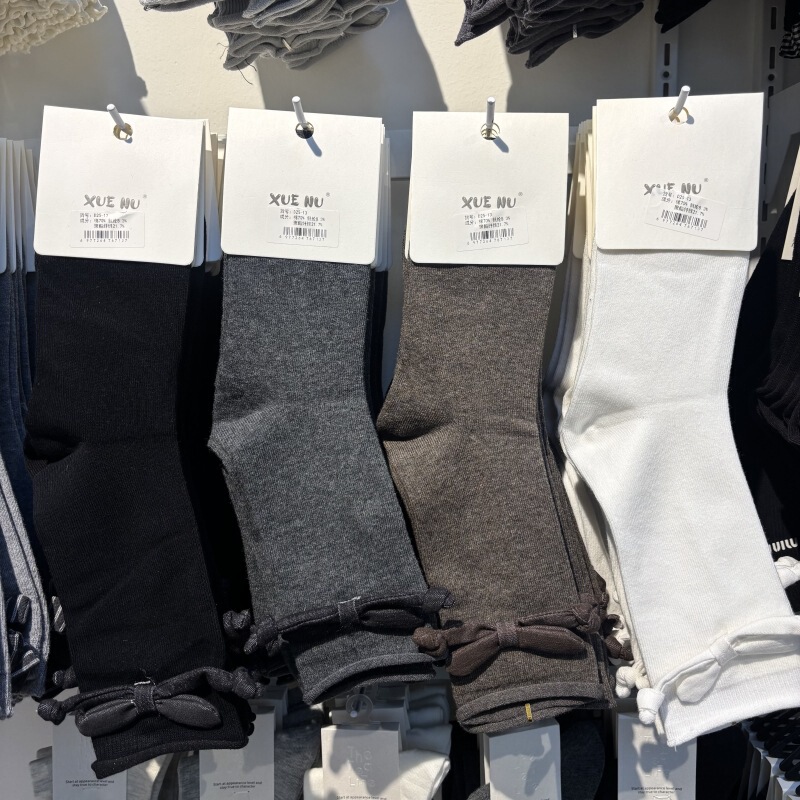 Boots D25-13Xuenu Jewelry Socks Pure Color Bow Pile Socks Women's Socks Autumn and Winter Sweet Mid-Calf Socks Boots D25-13Xuenu Jewelry Socks Pure Color Bow Pile Socks Women's Socks Autumn and Winter Sweet Mid-Calf Socks