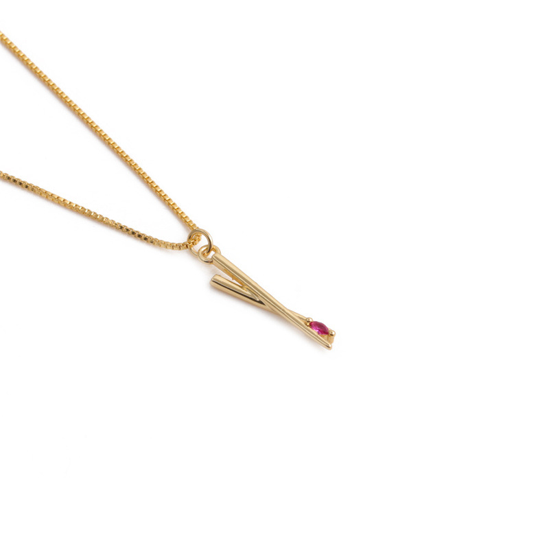 fashion zircon copper microinlaid pendant necklacepicture2