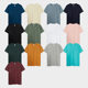 300g pure cotton Japanese heavy ameikaji American solid color round neck base bucket woven T-shirt