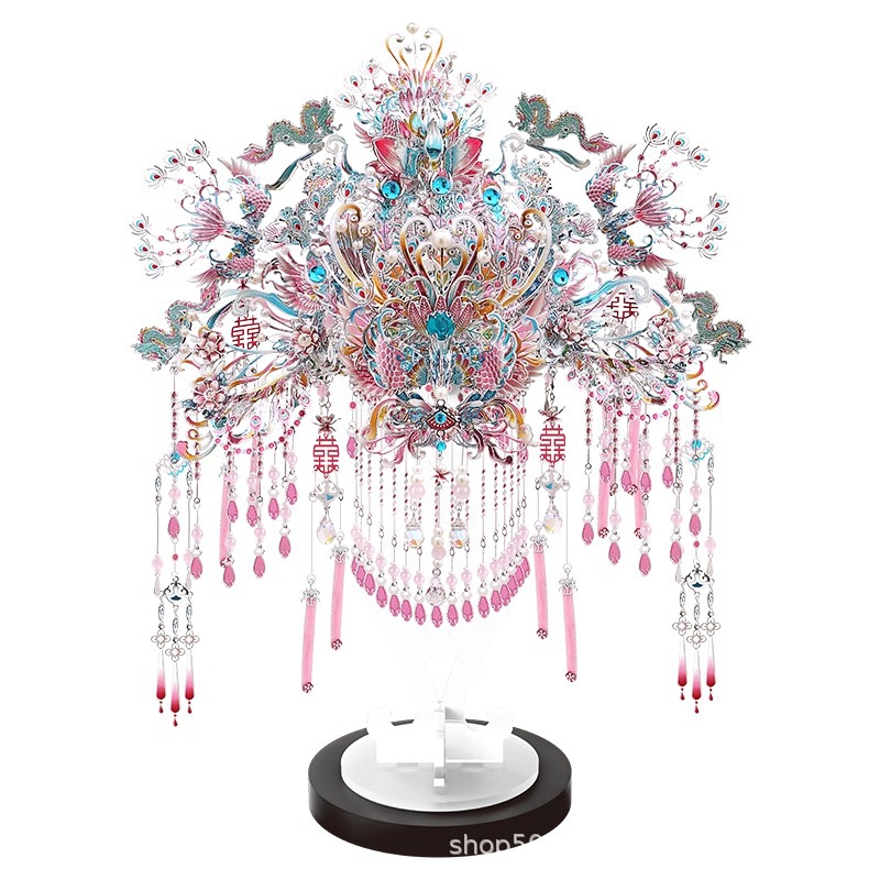 Gangda Fendai シルバーフェニックスクラウン DIY 手作り素材中国風組み立てモデル 3D 立体金属パズルウェディングギフト