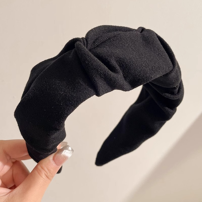 Retro pequeño viento de fragancia mujer otoño invierno temperamento de alto nivel sensación de cabello banda red roja antideslizante lavado de cara especial pelo de presión de cabello