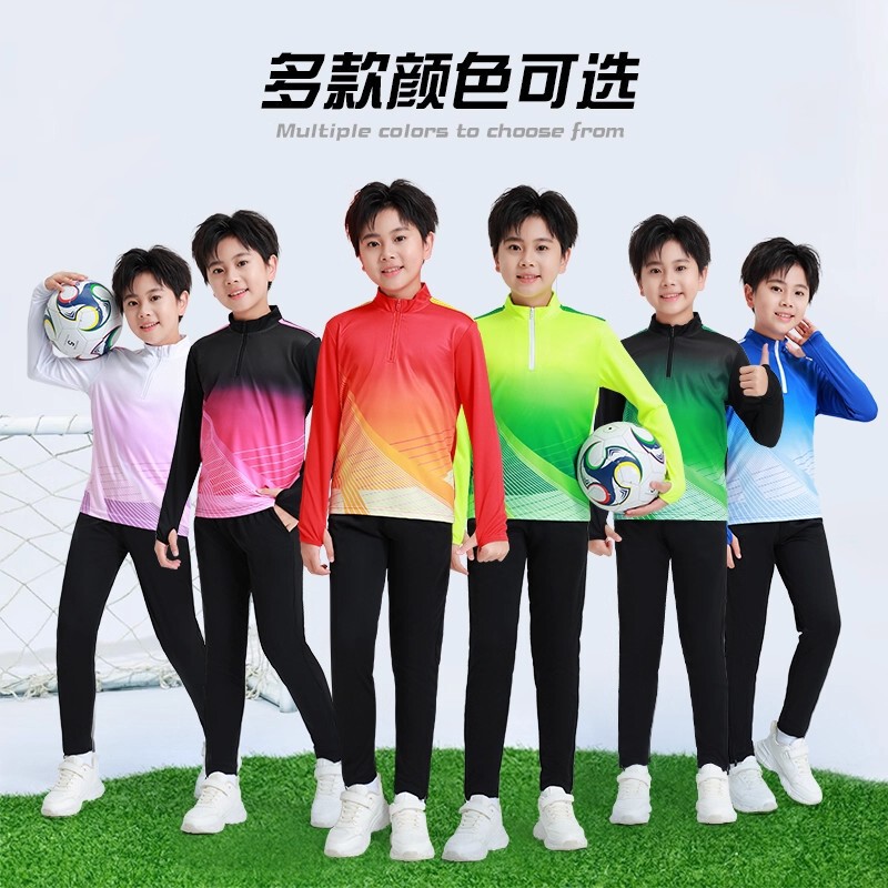 Youth Football Uniforms, Autumn and Winter Long-Sleeved Suits, Football Training Uniforms, Competition Uniforms, Group Purchase Uniforms, Custom Printed Numbers Youth Football Uniforms, Autumn and Winter Long-Sleeved Suits, Football Training Uniforms, Competition Uniforms, Group Purchase Uniforms, Custom Printed Numbers