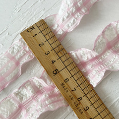 Puff plaid bow ribbon ruffle lace accessories handmade diy material fishtail yarn ribbon