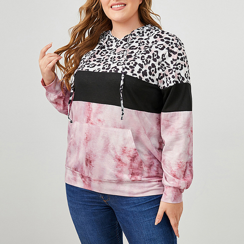 Casual Leopard Pocket Hoodies