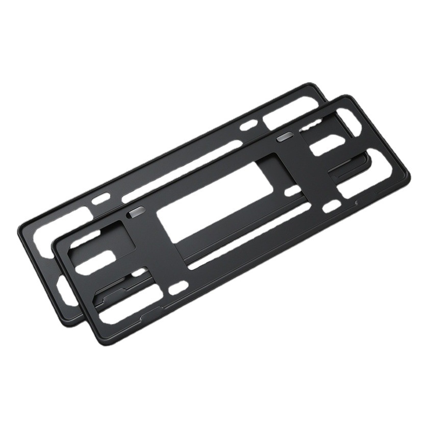 Marco de placa de licencia simple negro Marco de placa de licencia de coche multi-Especificación de fibra de carbono nuevo marco de placa de licencia de plata de aleación de aluminio de calibre cruzado