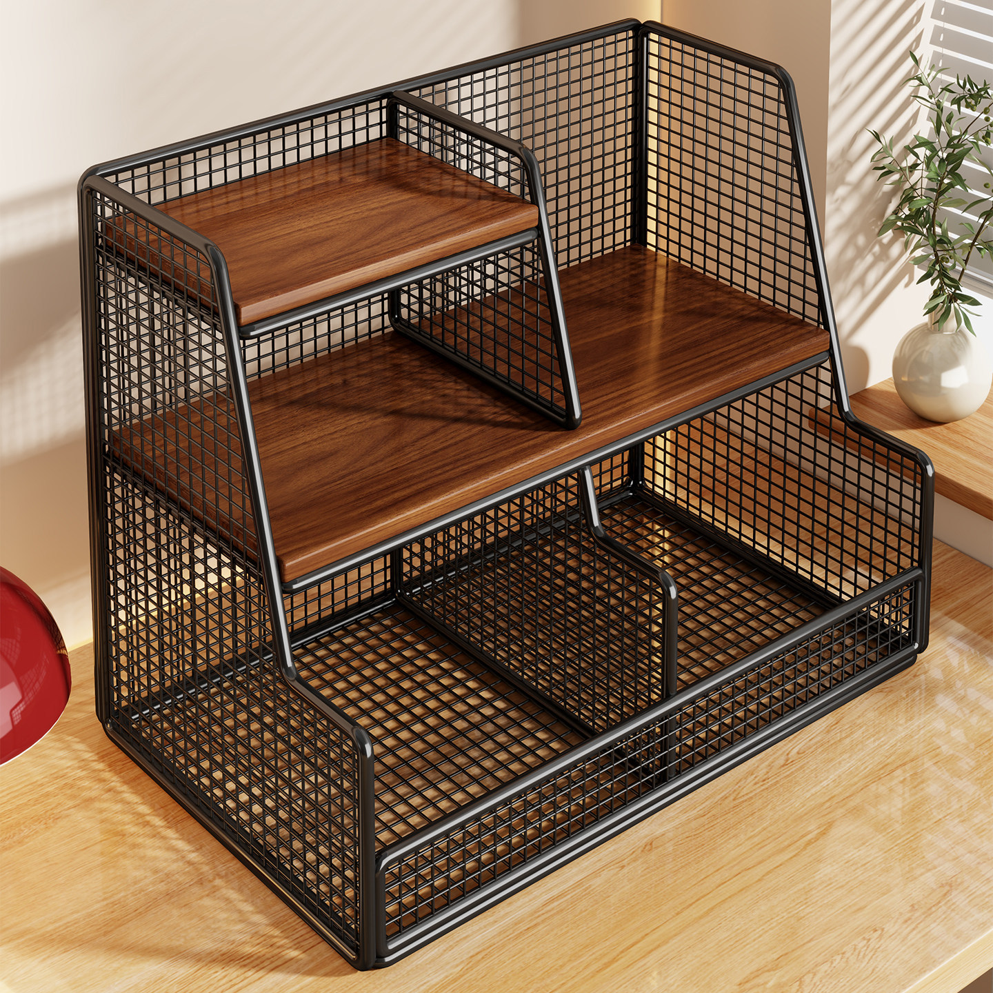 Estante Organizador Multicapa de Escritorio para Sala de Estar y Cocina image 1