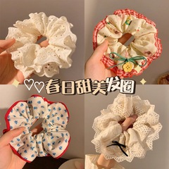 甘いレースの大腸の髪輪の女性のかわいい甘い美しさの高い顔の値は頭の皮の筋の髪のひもの学生のひもの早春の髪飾りを結びます。