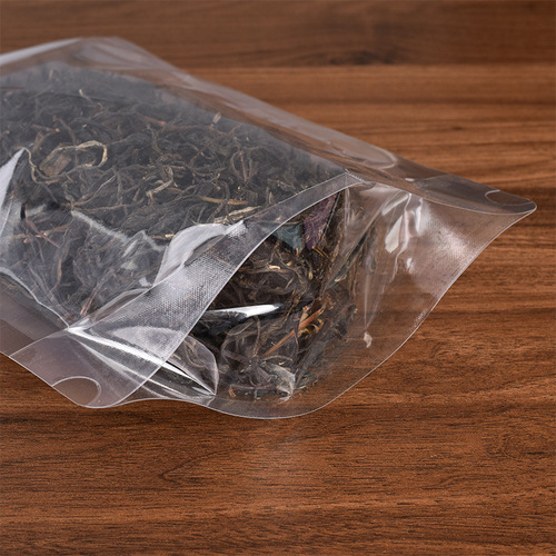 Tea leaf packaging bag half a pound 500 transparent self-standing snack airtight moisture-proof five-grain mixed peanuts specialty zipper