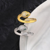 Fashionable green ring, diamond encrusted, European style, on index finger
