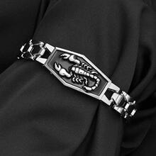 ��F 245 Silver Plated Metal Bracelets Men Scorpion Charms