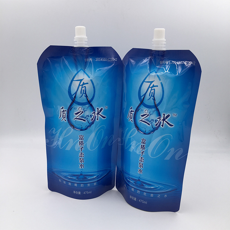 厂家直供500ml山泉水包装袋 水素水富氢水铝箔吸嘴袋食品级材质