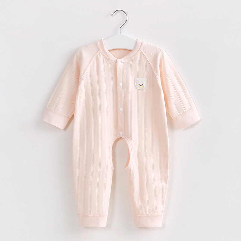 Mono para bebé para primavera, otoño e invierno, estilo fino con entrepierna abierta, unisex, pelele para niños pequeños, ropa para recién nacidos.