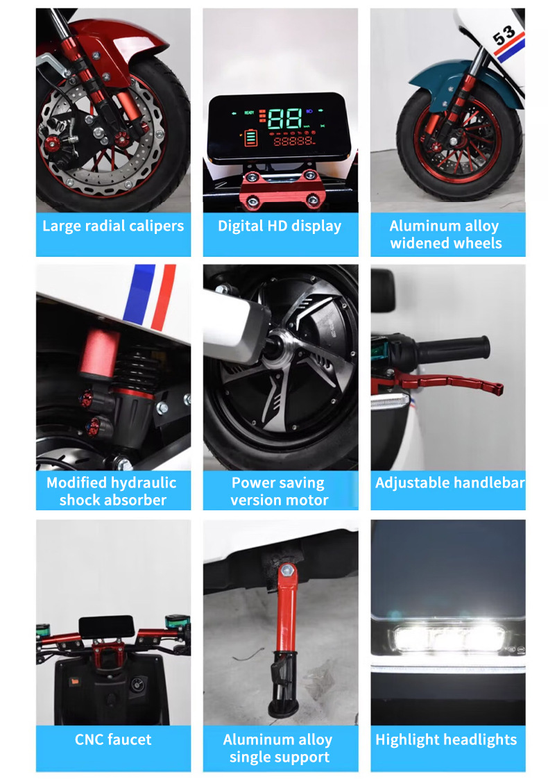 Directly Supplied from the Manufacturer, Customizable, Ce Certified High-Speed Electric Motorcycles and High-Performance Electric Scooters