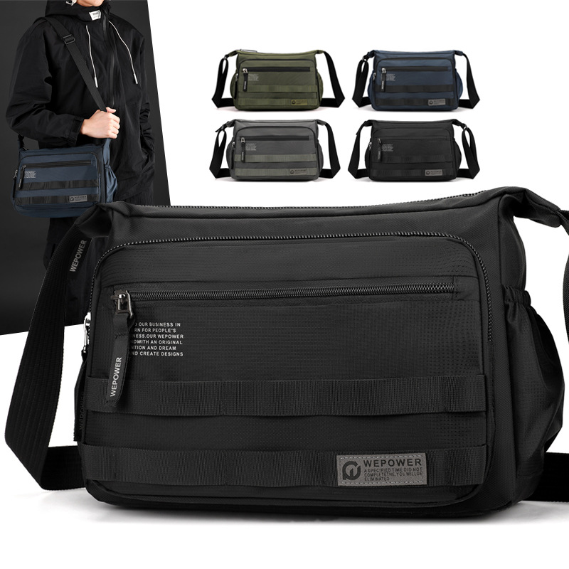 WEPOWER nuevo bolso cruzado pequeño para viajeros de negocios para hombres, viajes de ocio al aire libre, bandolera de gran capacidad