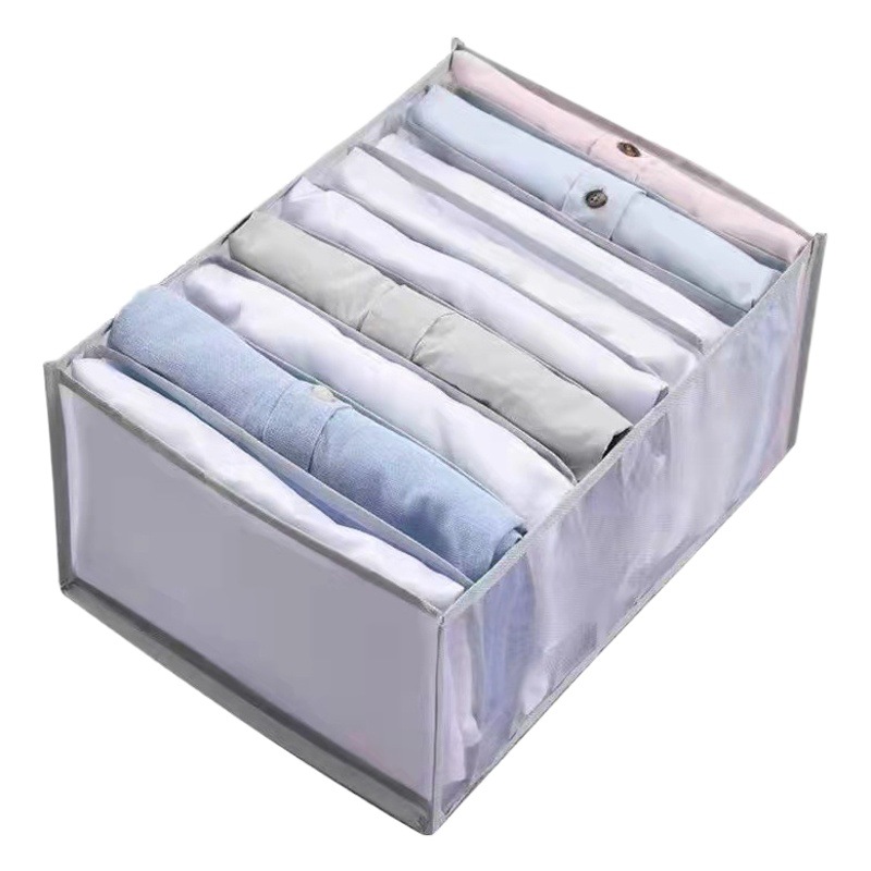Caja de almacenamiento de ropa interior doméstica jeans almacenamiento artefacto sub-formato rejilla de almacenamiento dormitorio calcetines caja de almacenamiento de malla