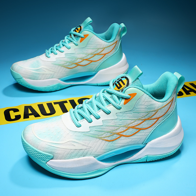 Zapatos de baloncesto de fricción sonora de verano, zapatos de malla transpirables, zapatos deportivos casuales de luz nocturna para hombres, zapatos de moda para hombres