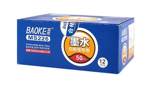 Baoke 226 large capacity 50ml whiteboard pen ink refill liquid can be applied to all kinds of whiteboard pens