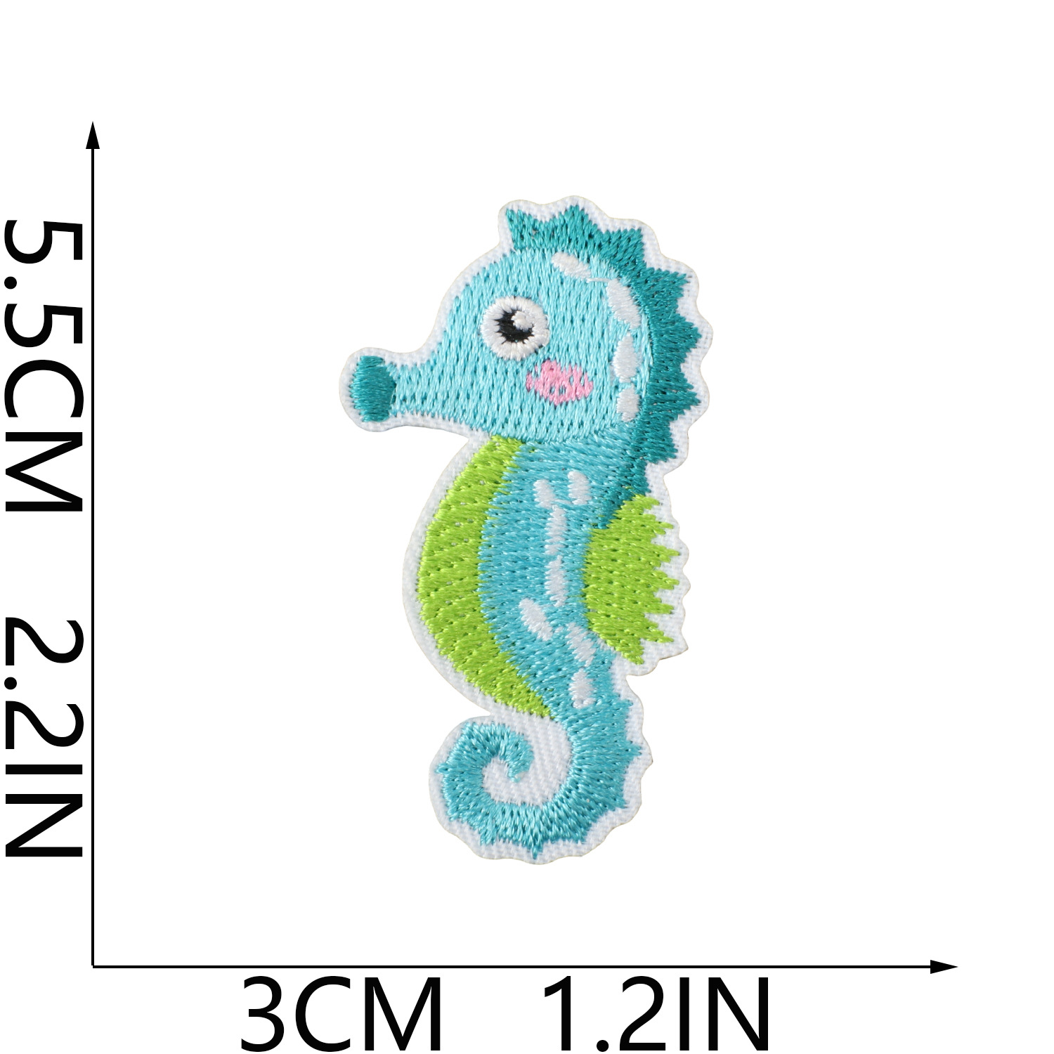 Pequeño pez de color bordado pegatinas de tela mar fiesta pegatinas de parche de sellas adorables decoración de computadora bordado sellas de sublimación caliente