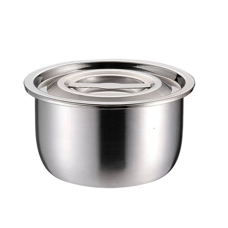 蓋付き 304 ステンレス鋼オイル盆地、食品グレードのラードタンク、高温耐性キッチン家庭用オイル貯蔵タンク、商業用調味料盆地|undefined