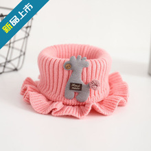 2025新款秋冬季毛线小鹿围巾可爱男女宝宝卡通款护颈儿童针织围巾