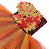 Реалистичный кленовый лист, юбка на девочку, платье, европейский стиль, детская одежда