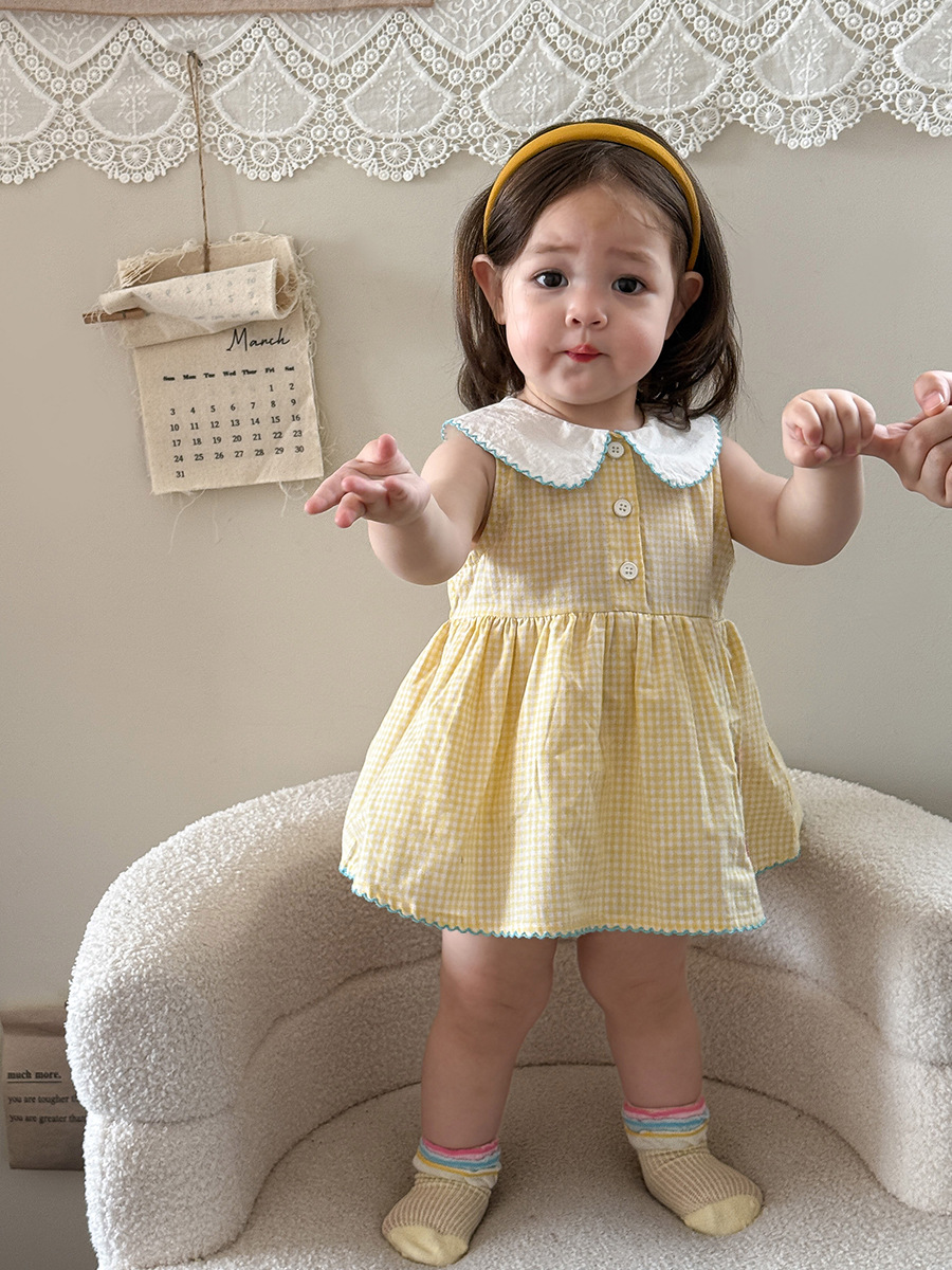 Caña de azúcar pera ropa infantil bolsas de ropa para niños verano 2026 nuevo niñas baby overcoat vestido de princesa