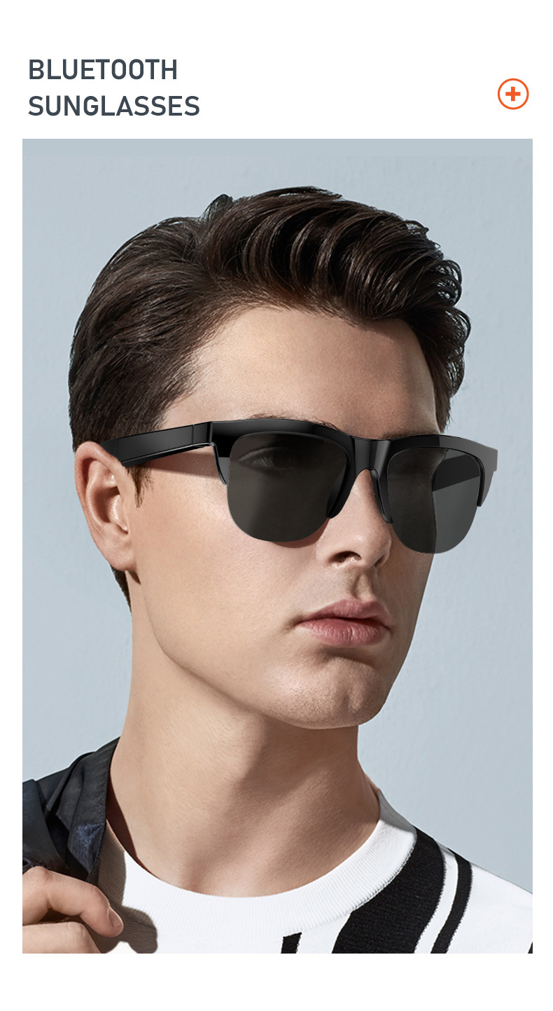 Slimme Bluetooth-zonnebril met hoogwaardig geluid en botgeleiding._voghion.com