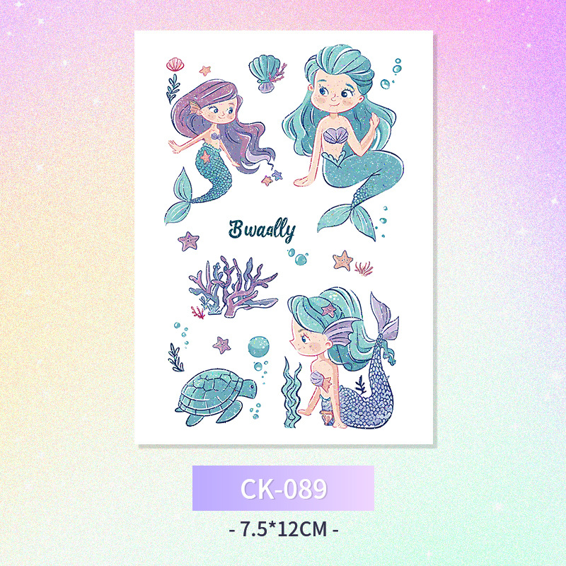 Glitter mariposa cara pegatinas tatuaje pegatinas hadas lavable impermeable de larga duración lindo unicornio ciervo Luna Estrella Planeta