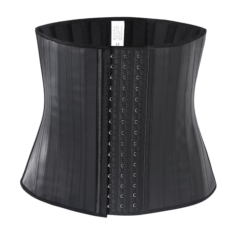 Faja deportiva moldeadora de cintura para mujer, con 25 varillas de acero, acabado mate, control de abdomen, tipo corsé.