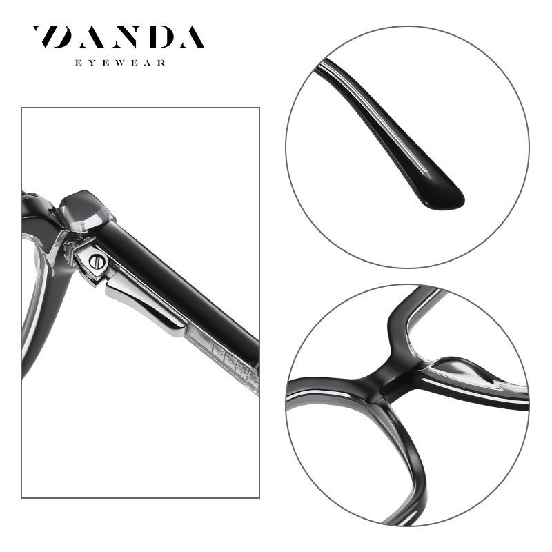 2023 nueva placa gafas marco moda marco grande gafas lisas placa tallada diseño PS8820 gafas de pierna elástica
