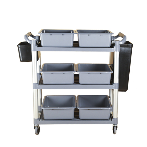 Thickened plastic collection cart, food basin, hotel kindergarten food delivery cart, hotel restaurant dining cart, bowl basket, basin