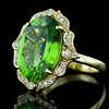 Green zirconium, wedding ring, European style, suitable for import