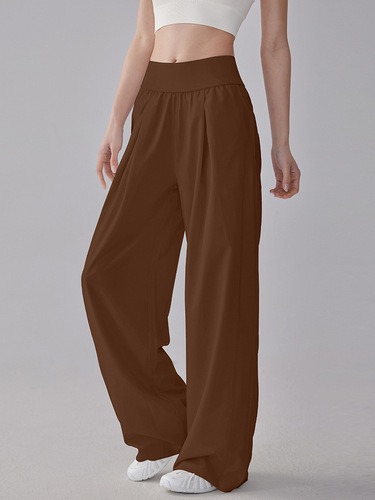Sports pants, loose straight-leg running casual pants, breathable wide-leg yoga training fitness pants, high-waisted outer wear