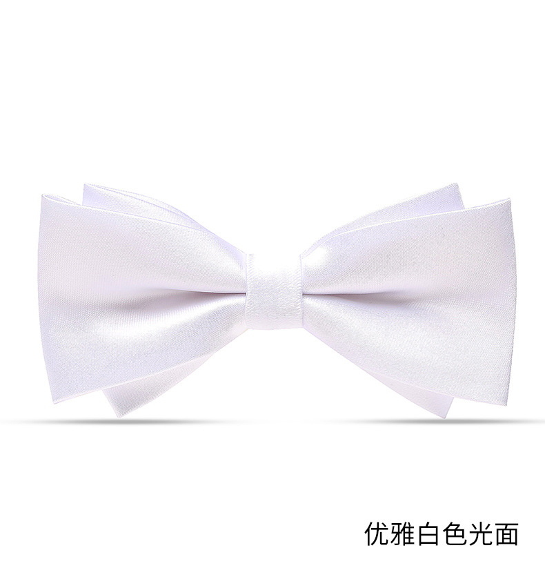 ↤↤↤우아한 흰색 광택 나비넥타이