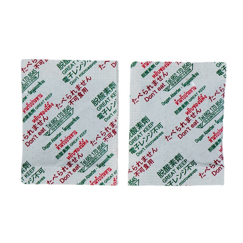 Componentes electrónicos absorbentes de oxígeno de alta capacidad de absorción de oxígeno desoxidante industria médica fabricación de grado industrial absorbente de humedad personalizado