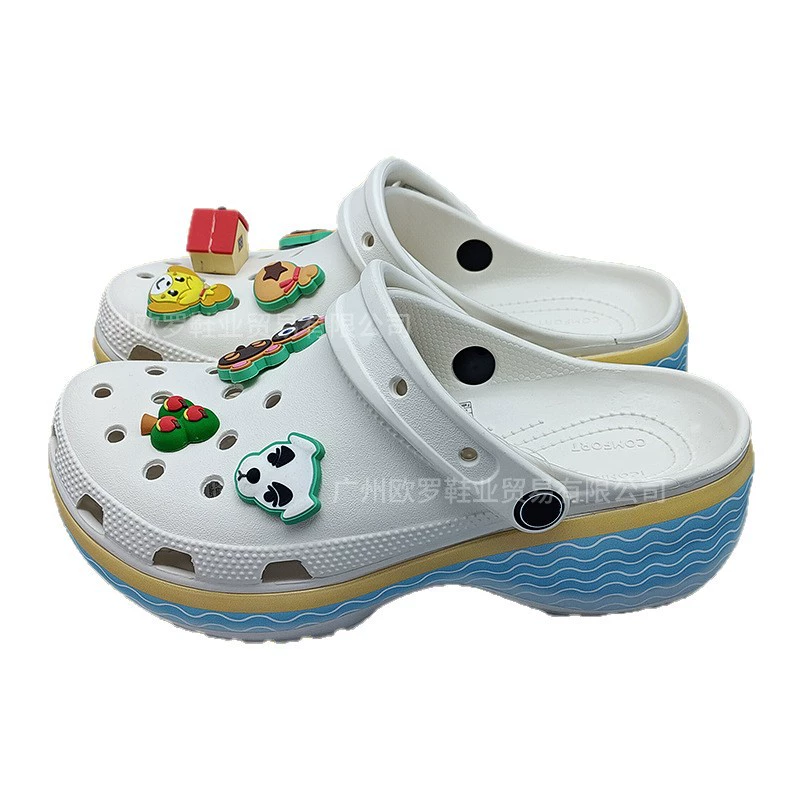 Кроссовки-карашки для животных лесного облака Croc женские новые баотоу сандалии толстой подошвы увеличенные пляжные кроссовки декоративные шнурованные