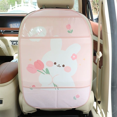 Chair back anti-kick pad — Rack Anti-Wear Anti-Dirt Mat - tulip-rabbit-long-grid-storage-anti-kick-pad