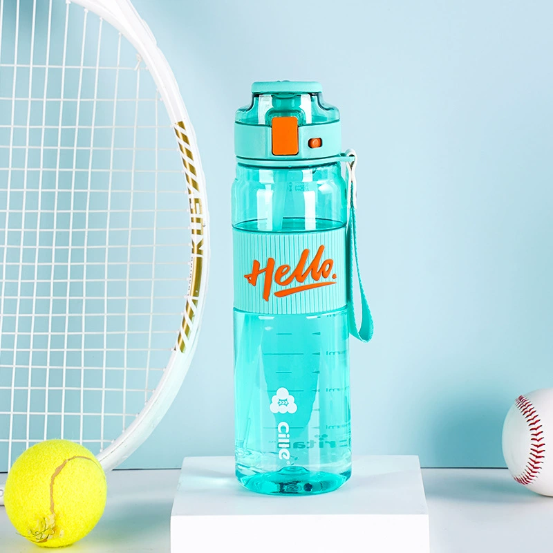 Summer capacious high quality tea cup for gym, space handheld teapot for students