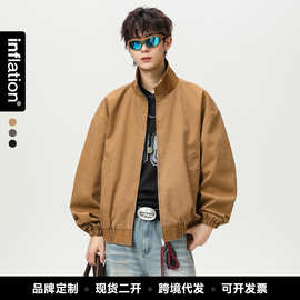 捷展YOU货|底特律飞行夹克26春季新品美式cleanfit纯色立领外套男