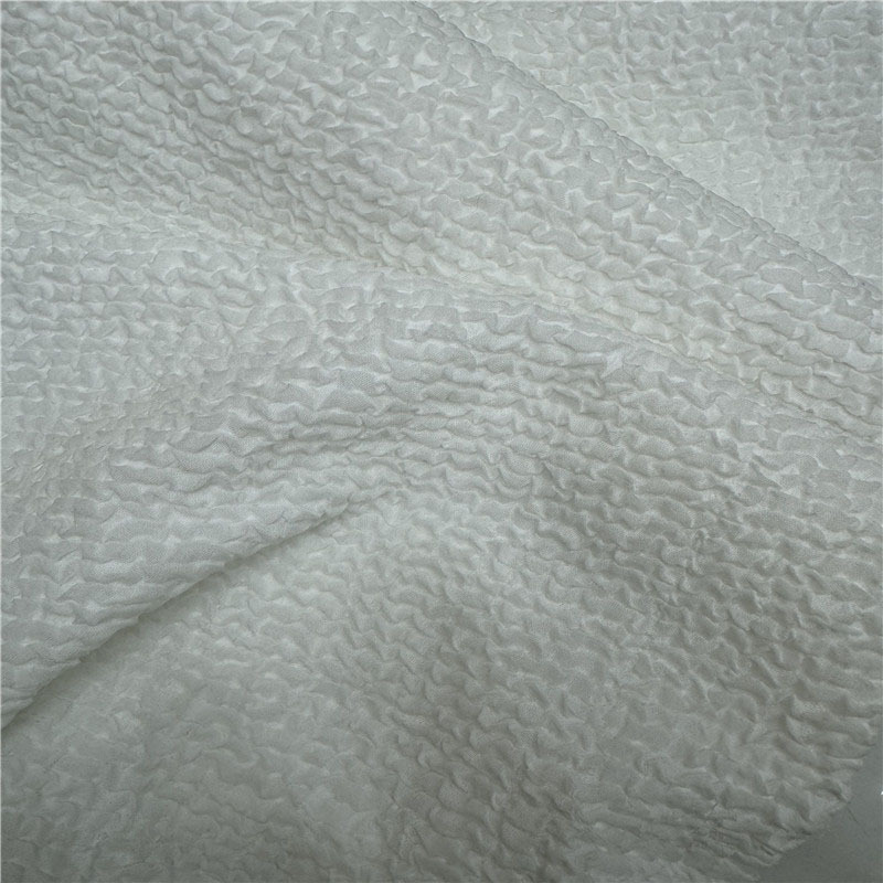 针织泡泡双层提花面料 泡泡绉提花 春夏肌理感外套连衣裙包包布料