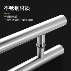 304 thickened glass door handle, stainless steel large door handle, round modern sliding door brushed handle