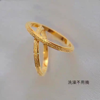 厂家批发水洗不掉色轻奢高级感磨砂钛钢戒指女小众2025年新款食指