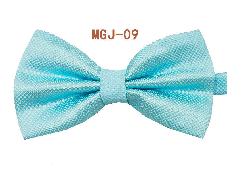 Pajarita negra de color sólido para hombre British Cube Spot Venta al por mayor Ropa formal Boda Doble pliegue Doble lazo de doble capa 27 colores