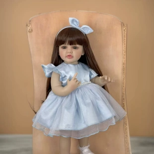 Реалистичная силиконовая кукла BZDOLL 55 см стоит детская игрушка